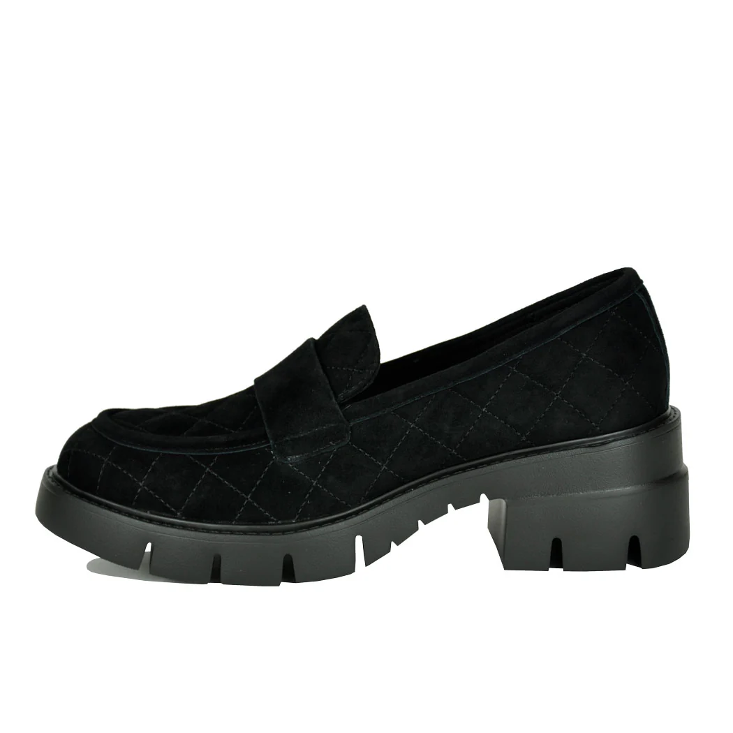 Narda Suede Quilted Lug Loafer - Image 4