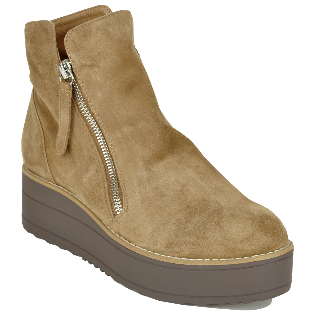 Nene Suede Wedge Zip Boot