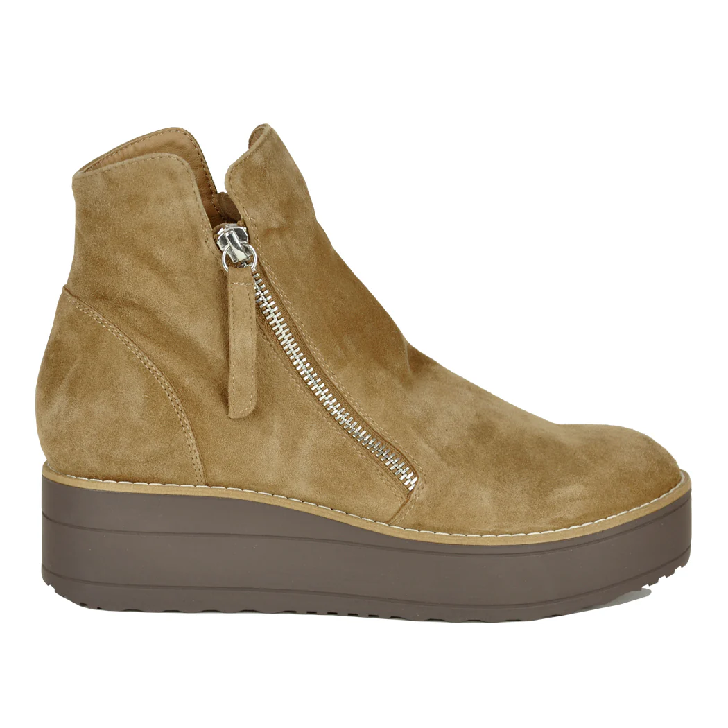 Nene Suede Wedge Zip Boot - Image 2