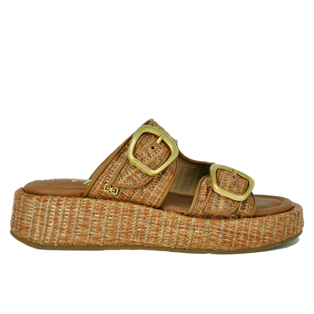 Nerissa Raffia Buckle Wedge Slide - Image 2