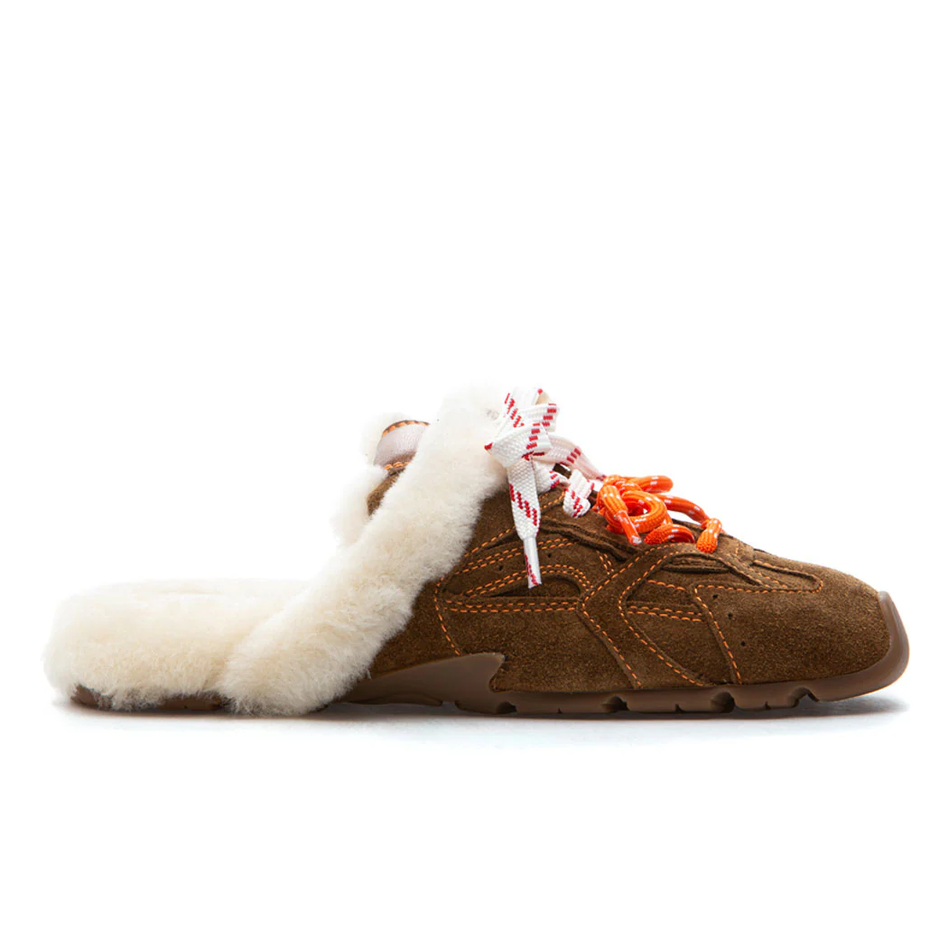 Noah Suede Tie Shearling Mule - Image 2