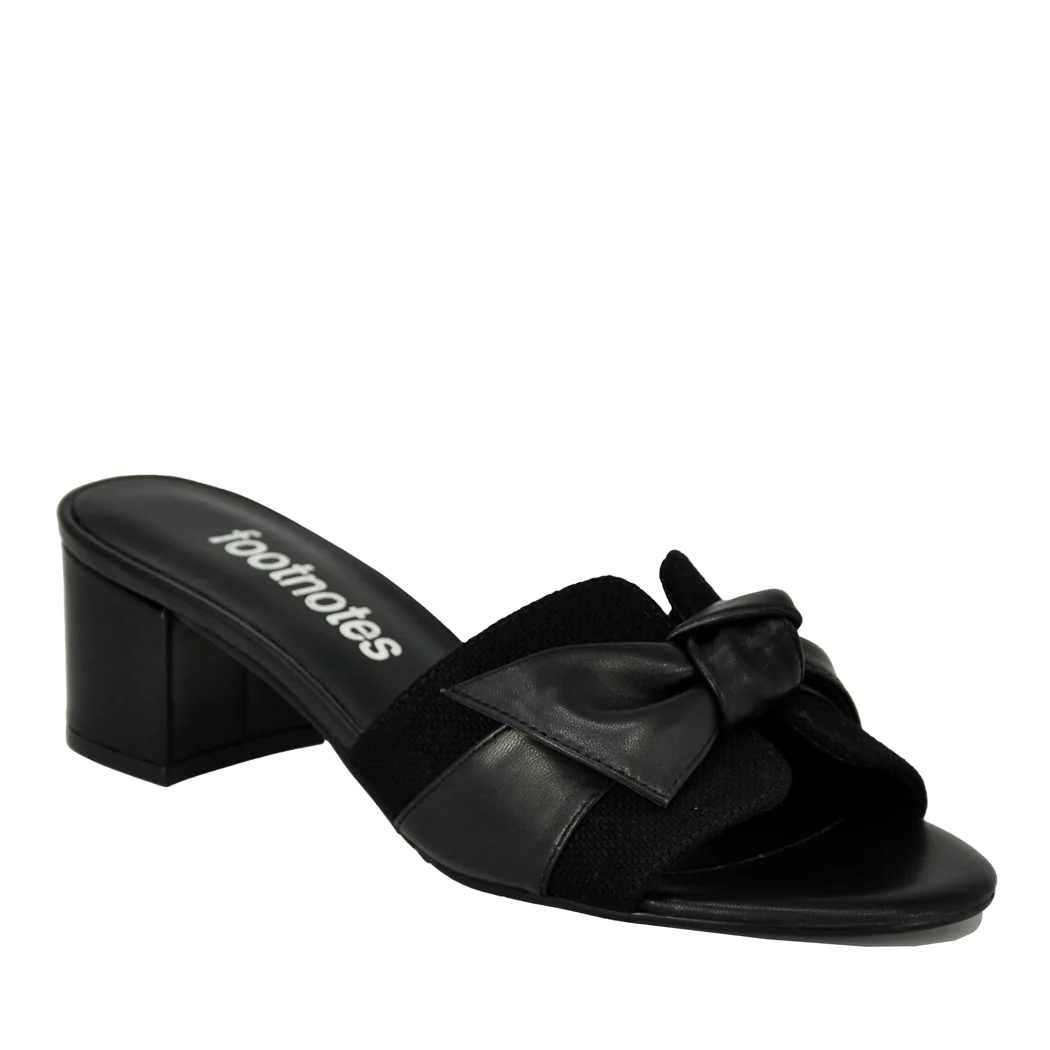 Ozane Canvas Leather Bow Slide
