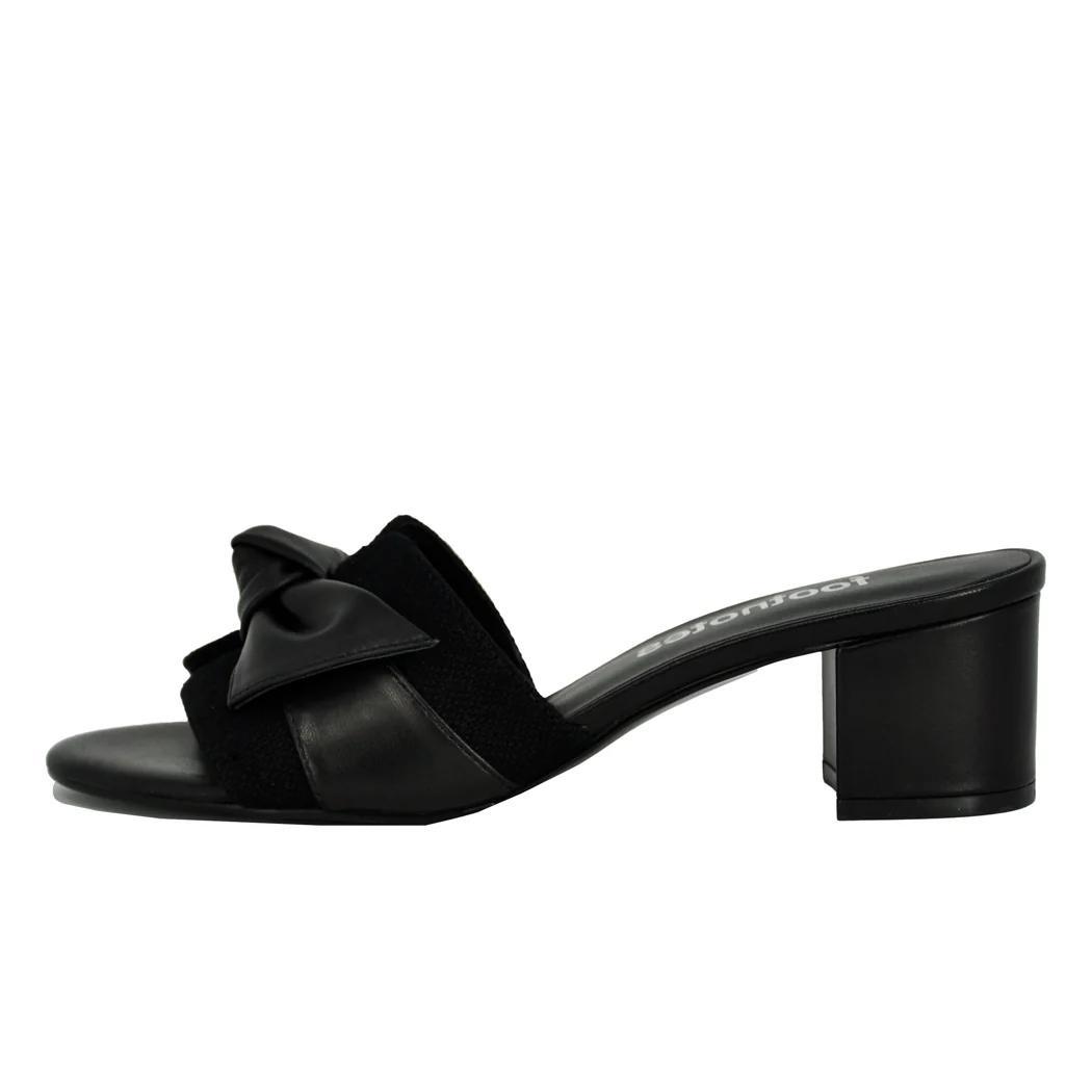 Ozane Canvas Leather Bow Slide - Image 4