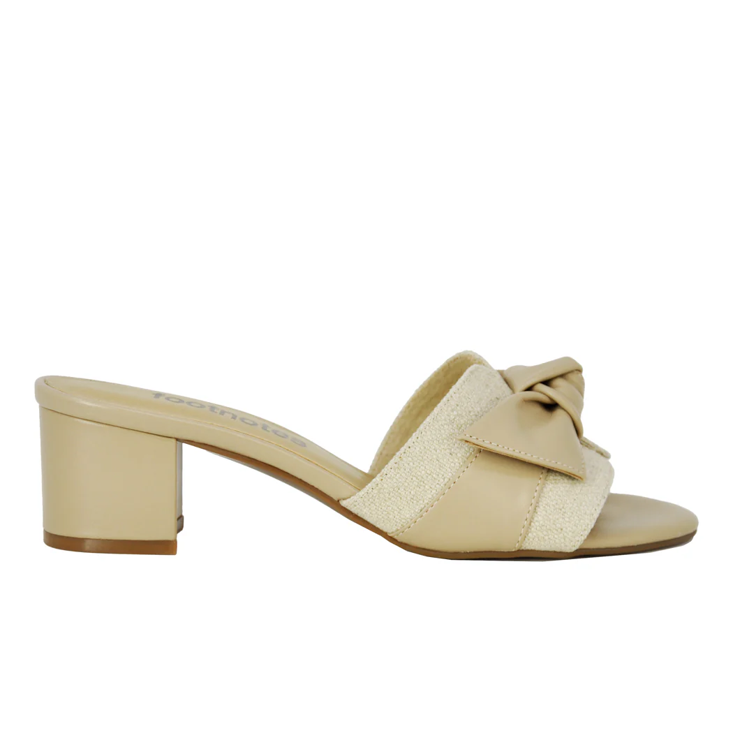 Ozane Canvas Leather Bow Slide - Image 2