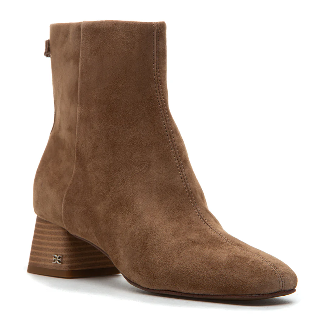 Paige Suede Stacked Heel Boot