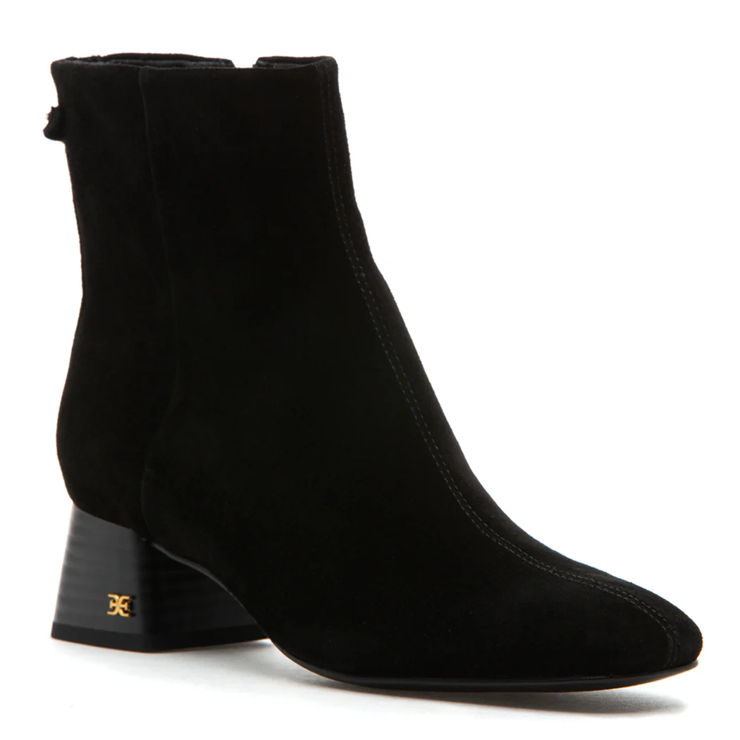Paige Suede Stacked Heel Boot