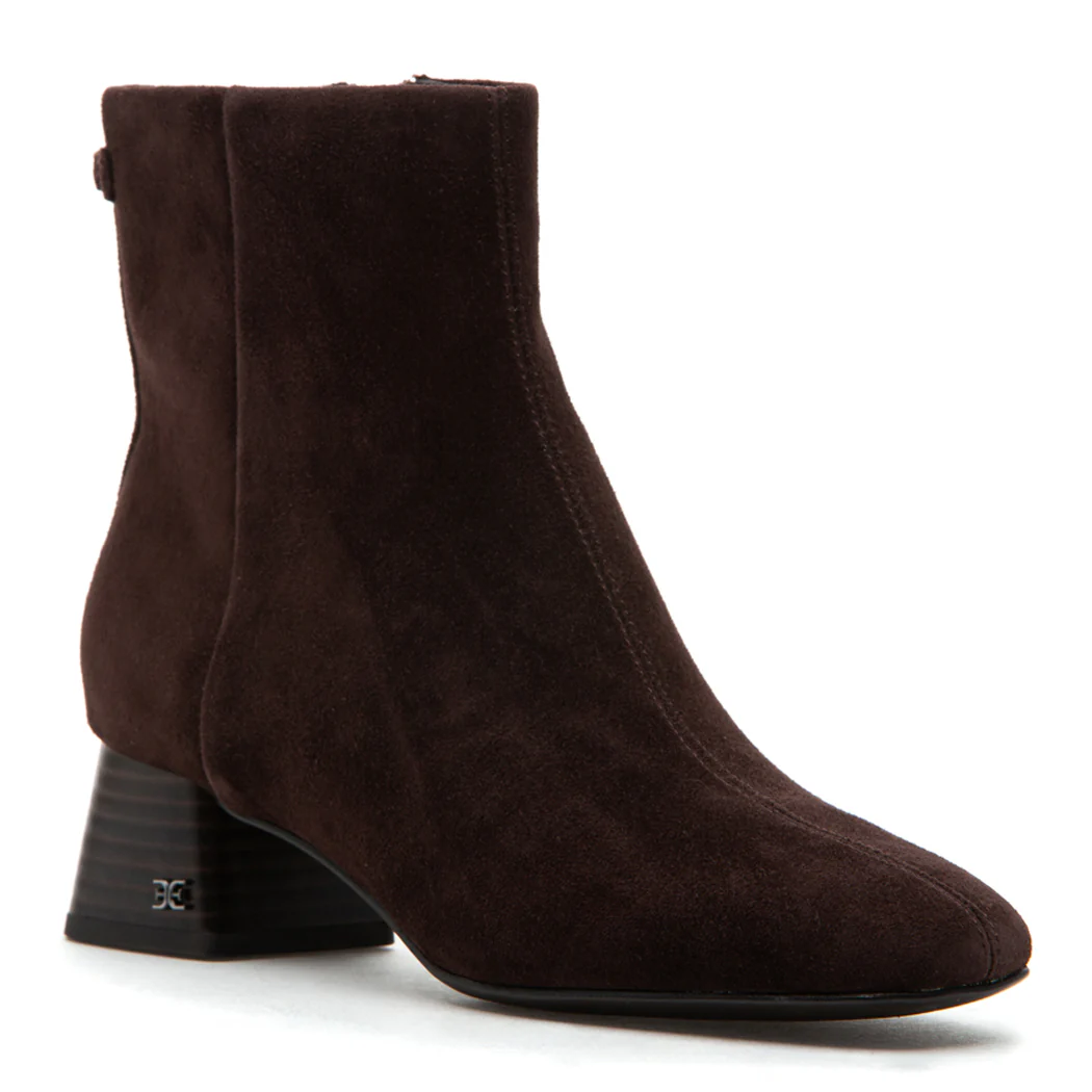 Paige Suede Stacked Heel Boot