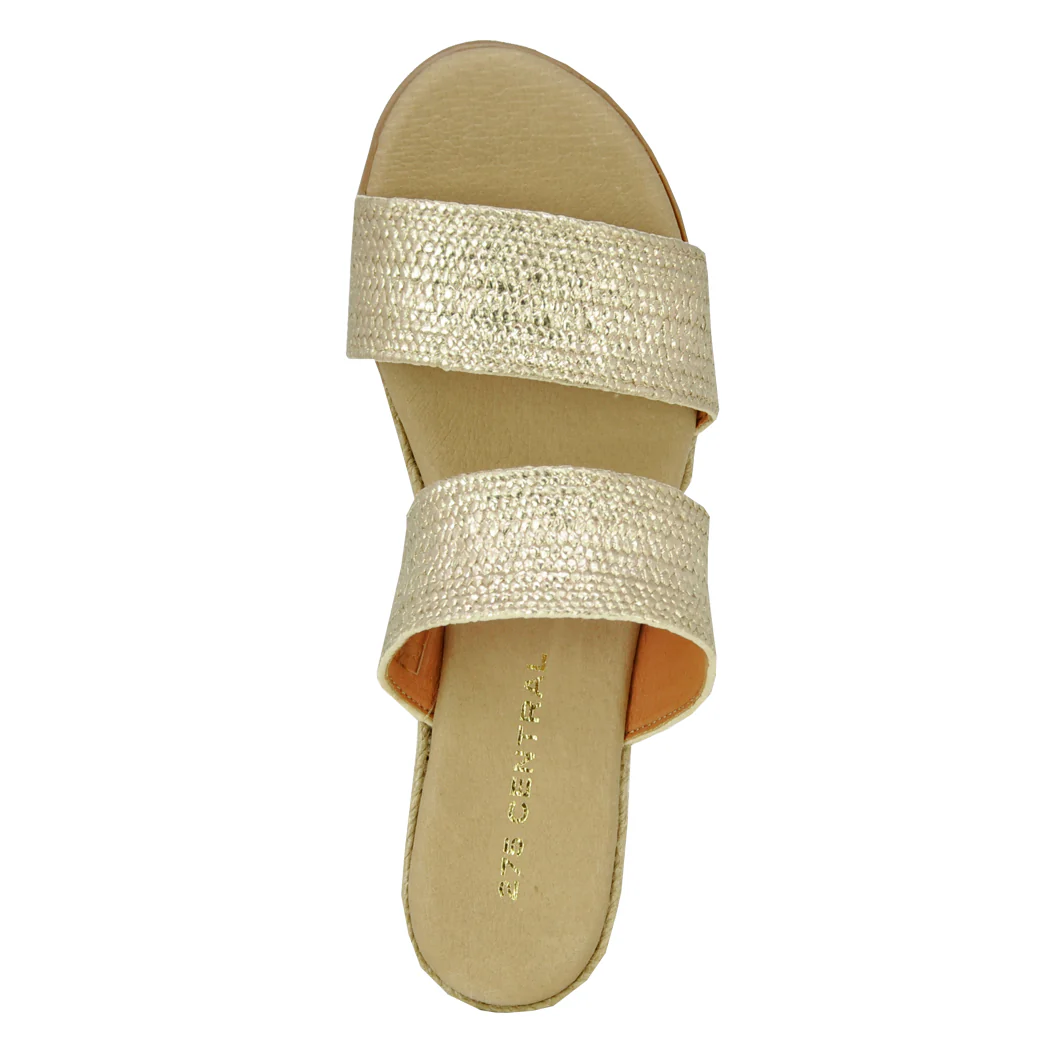 Paisley Metallic Leather Espadrille Wedge - Image 3