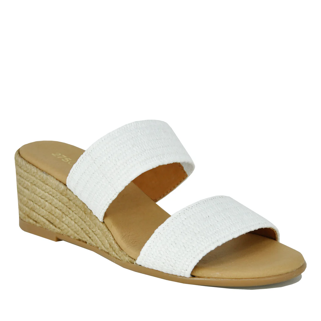 Paisley Stretch Raffia Espadrille Wedge