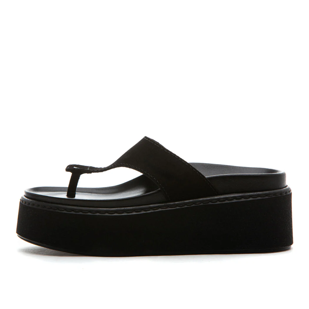 Palmer Suede Platform Wedge Thong - Image 4