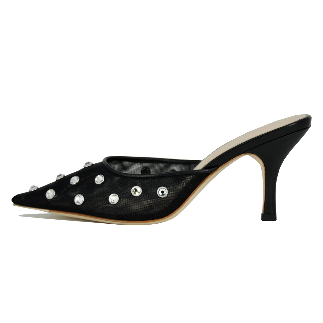 Paloma Mesh Crystal Slide - Image 4