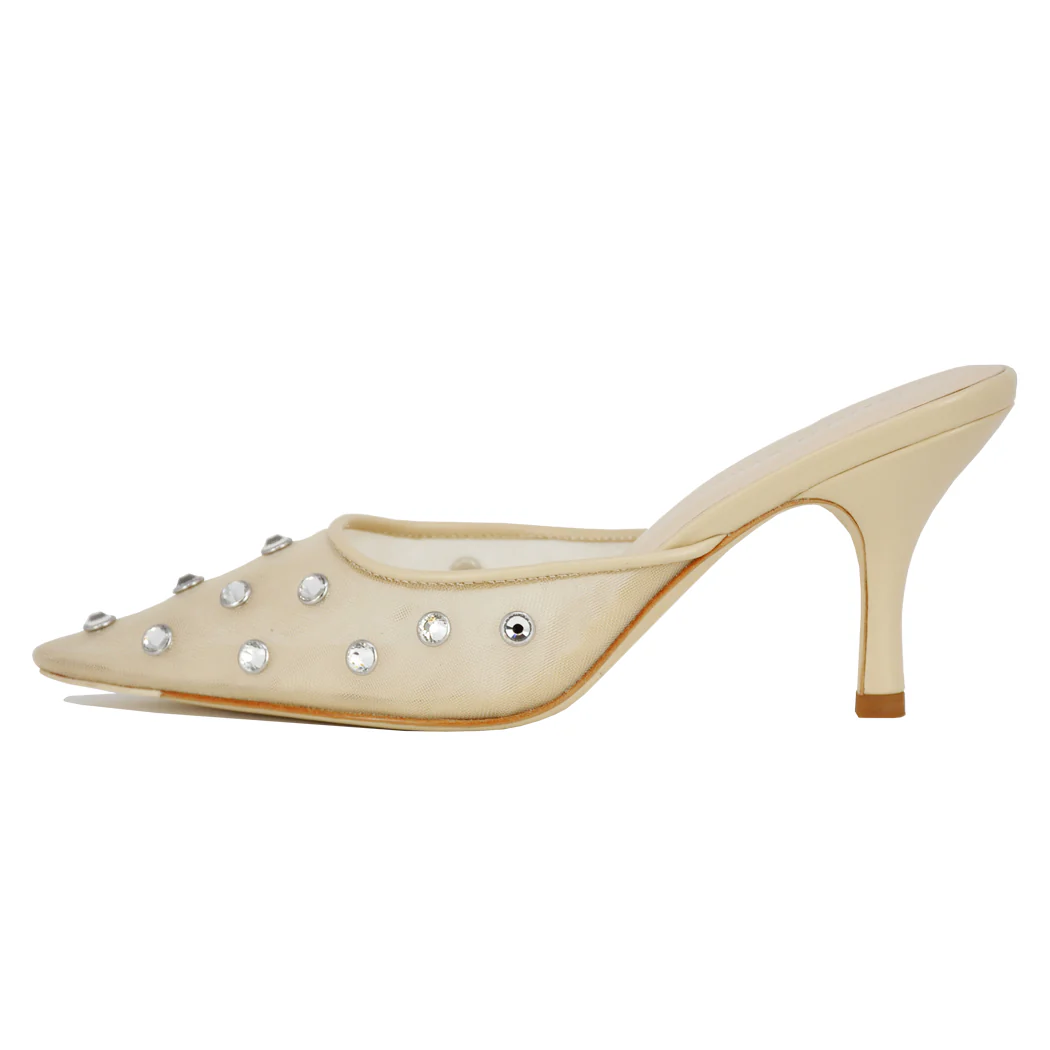Paloma Mesh Crystal Slide - Image 4