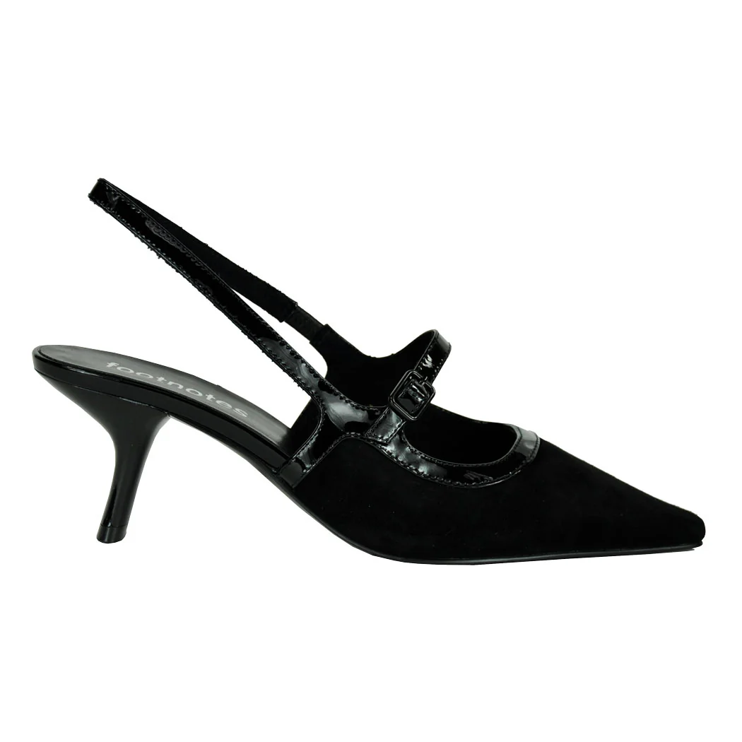 Payge Suede Patent Heel Sling - Image 2