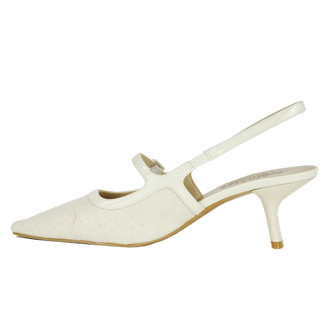 Payge Flannel Patent Heel Slingback - Image 4
