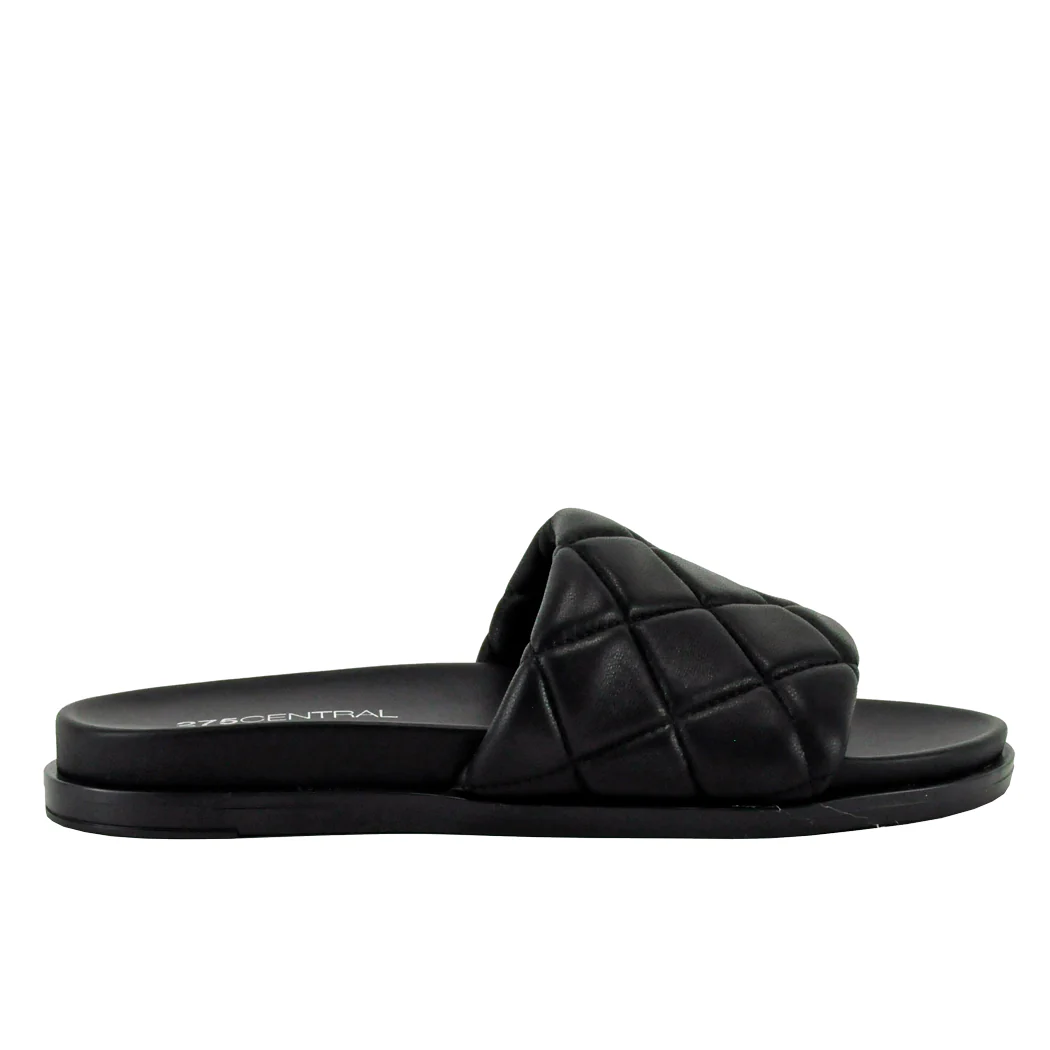 Pearl Quilted Leather Flat Slide - Image 2