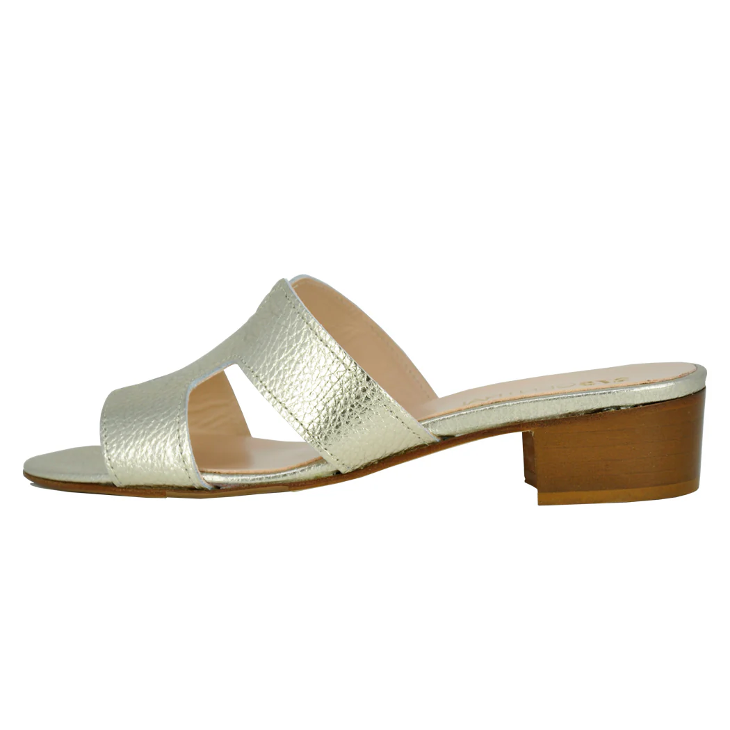 Perri Leather Low Heel Slide - Image 4