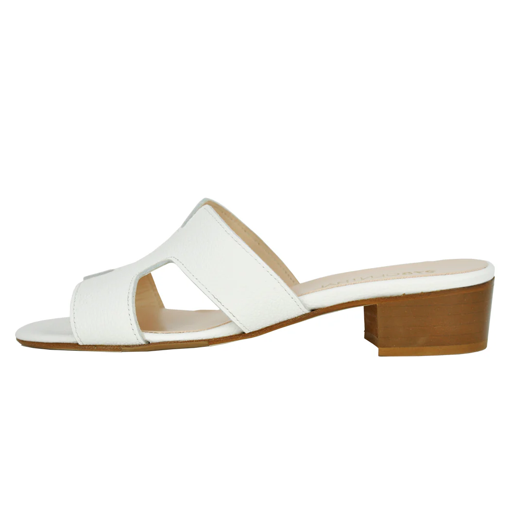 Perri Leather Low Heel Slide - Image 4