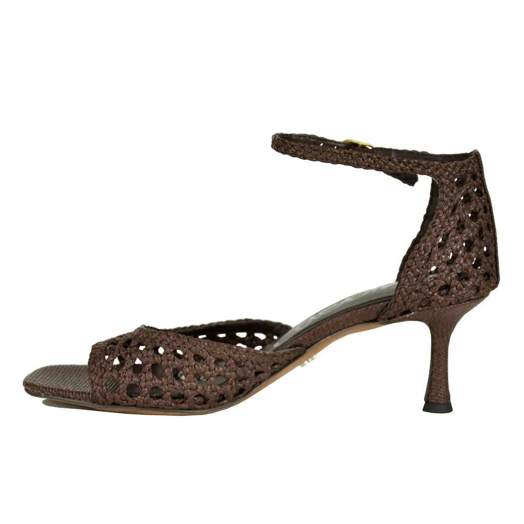 Peyton Woven Heel Sandal - Image 4