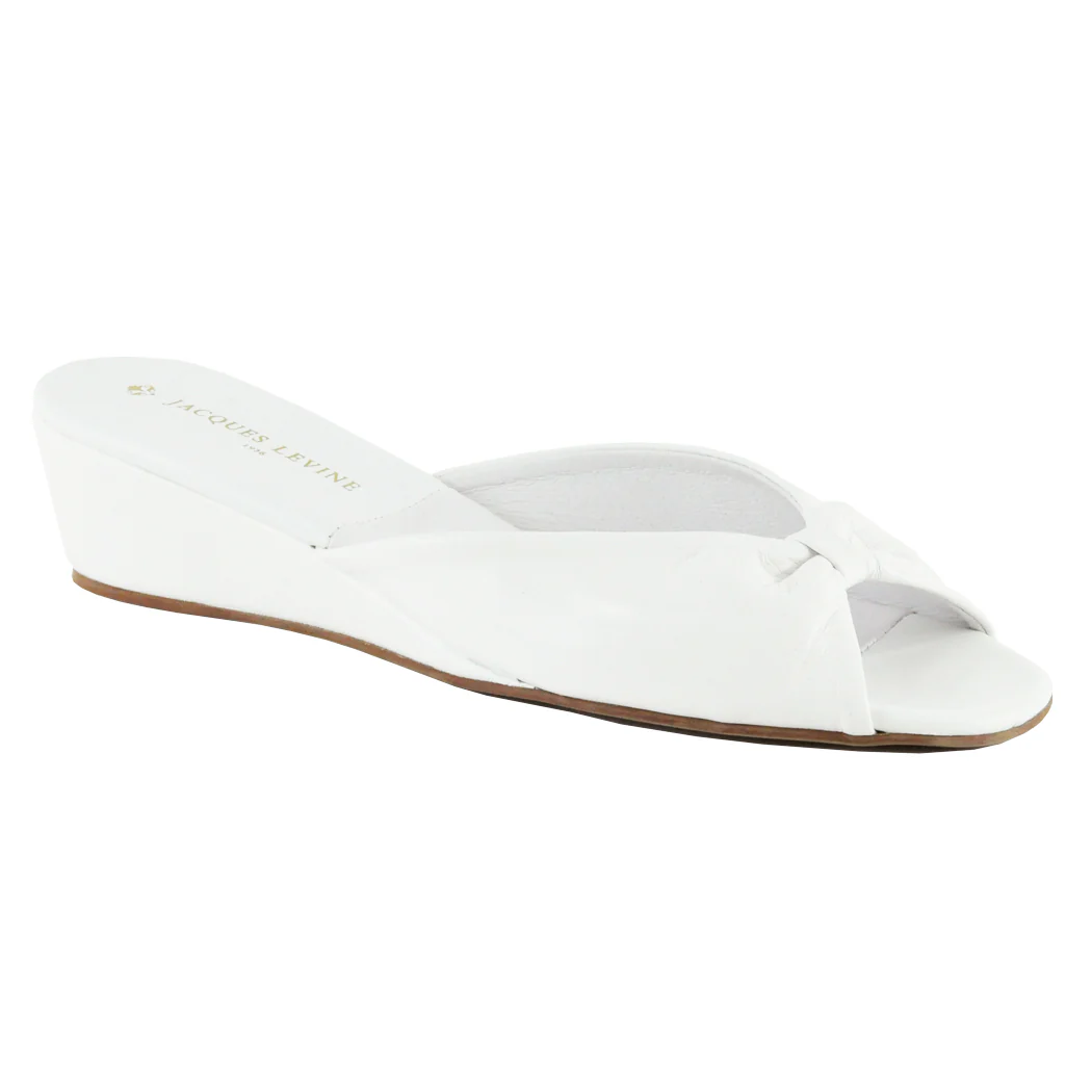 Pillow Leather Open Toe Slipper