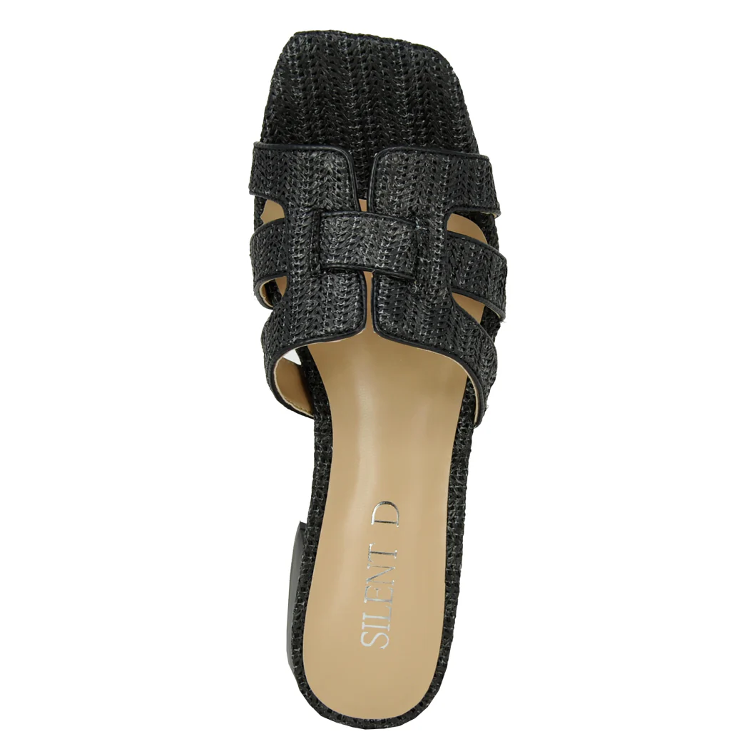 Piper Raffia Block Heel Slide - Image 3