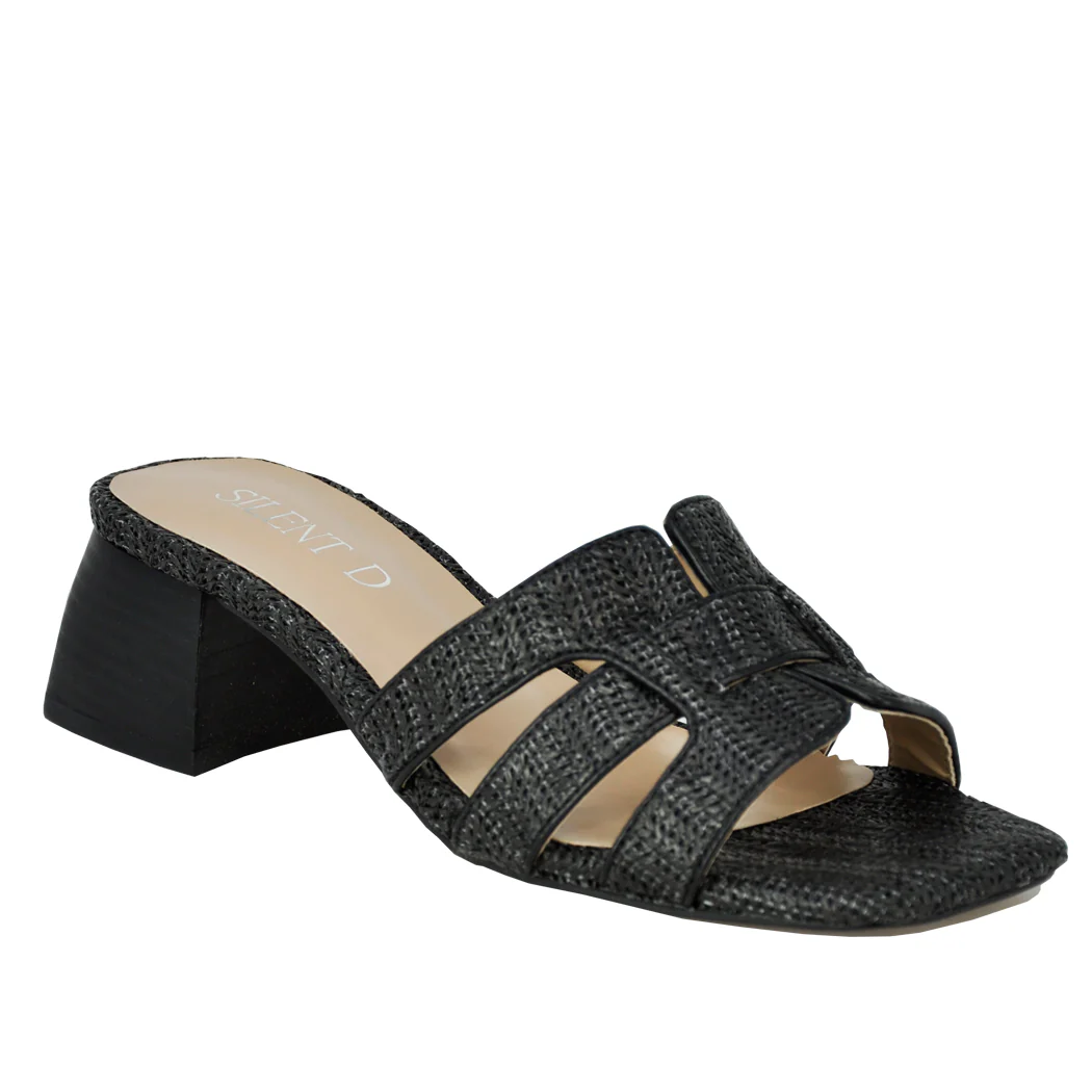 Piper Raffia Block Heel Slide - Image 5