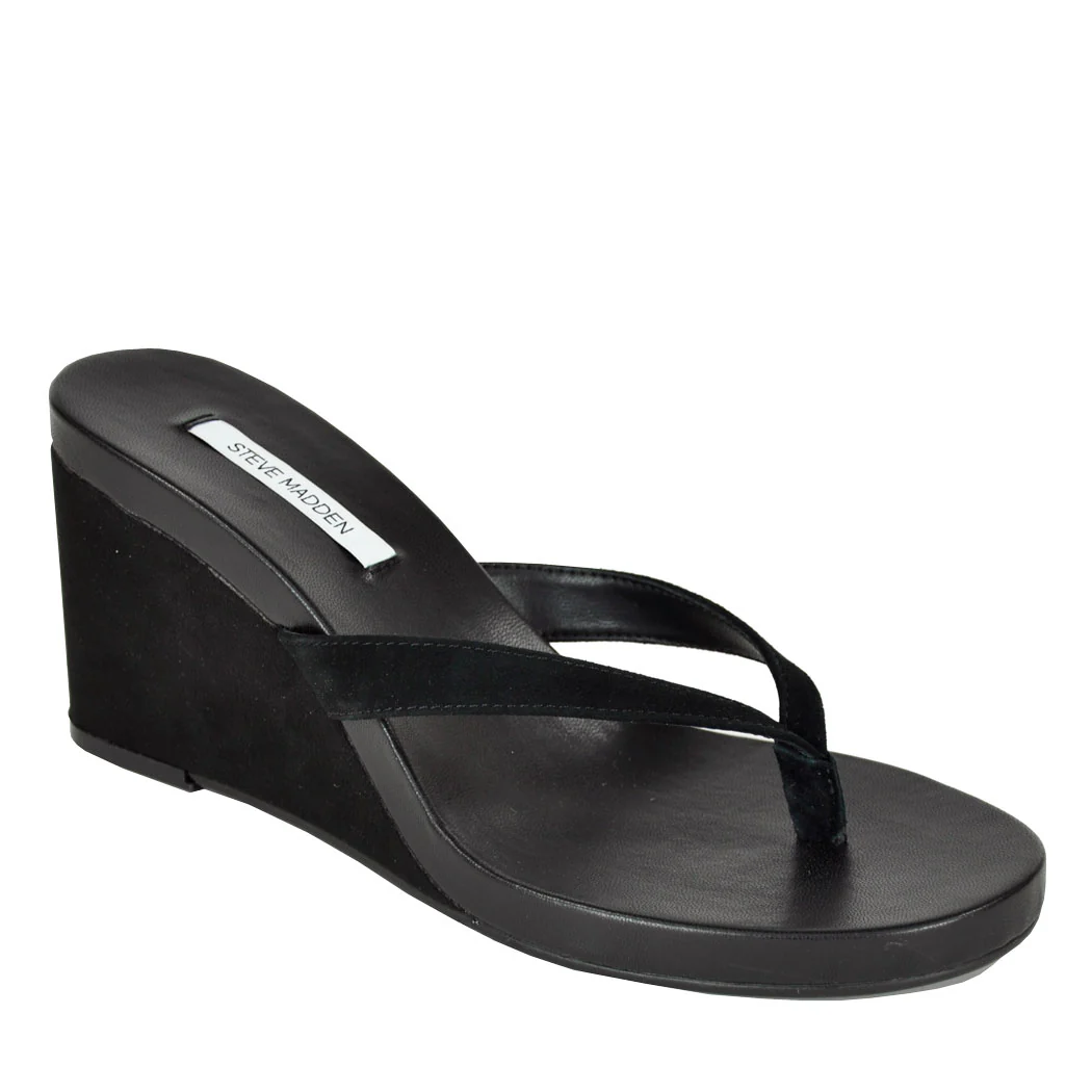Playing Suede Wedge Thong