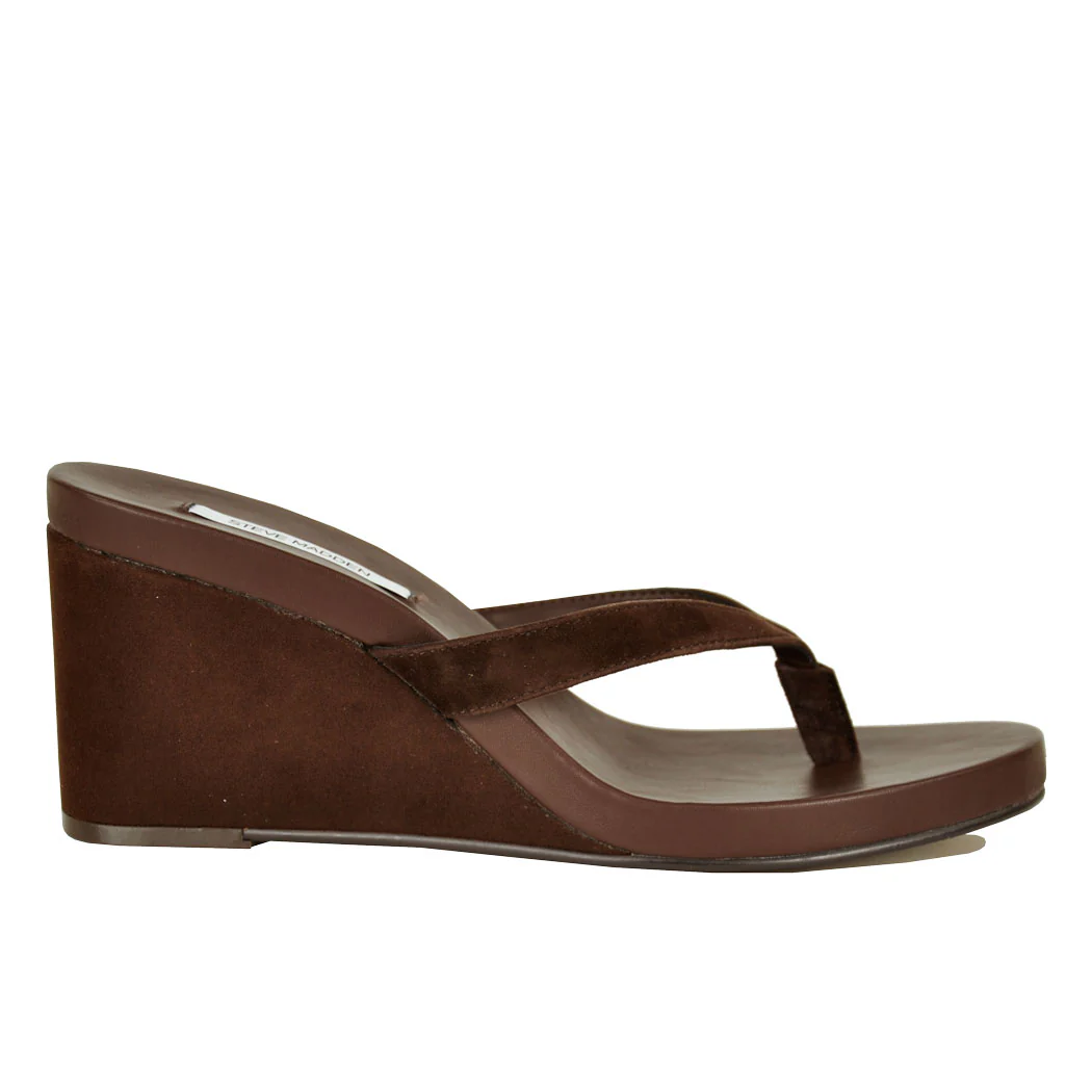 Playing Suede Wedge Thong - Image 2