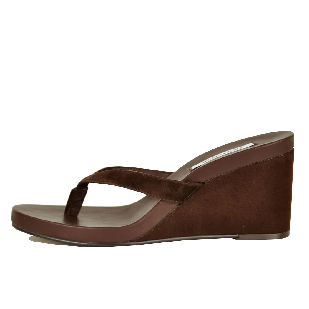 Playing Suede Wedge Thong - Image 4