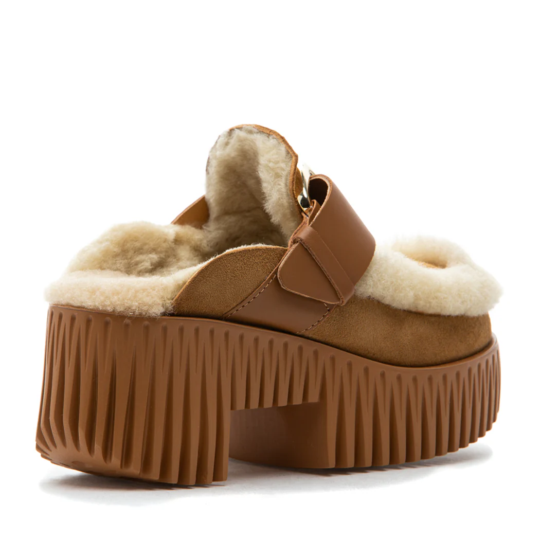 Plia-Amber Suede Fur Mule - Image 4