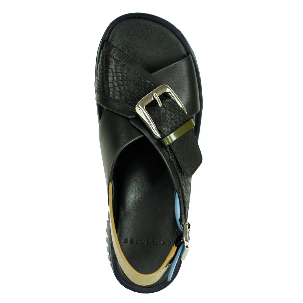 Plia-Juno Leather Buckle Platform Sling - Image 3