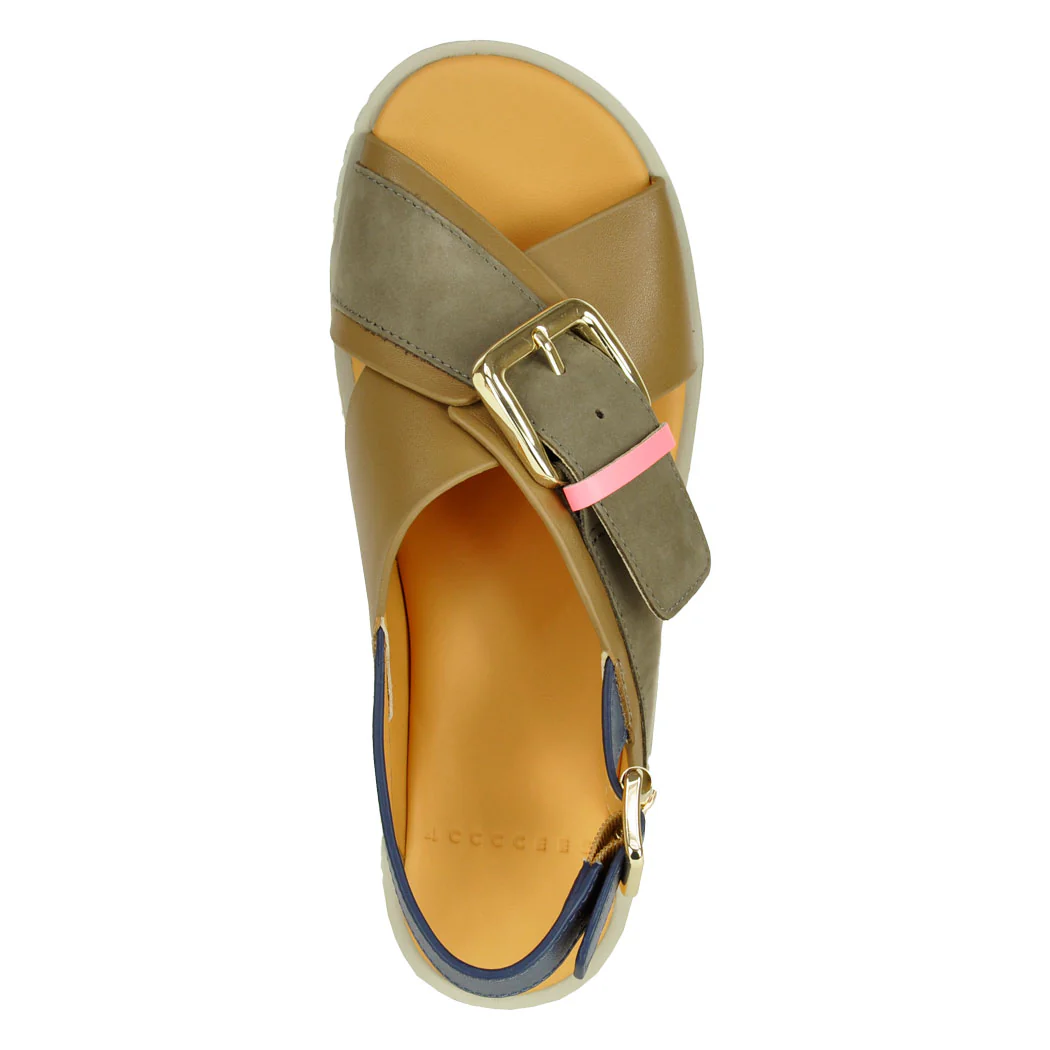 Plia-Juno Leather Buckle Platform Sling - Image 3