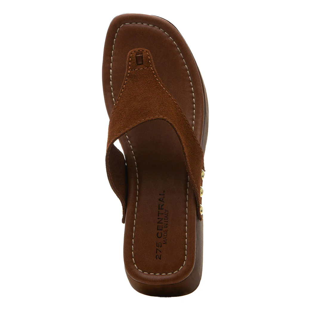 Posey Suede Wood Heel Thong - Image 3