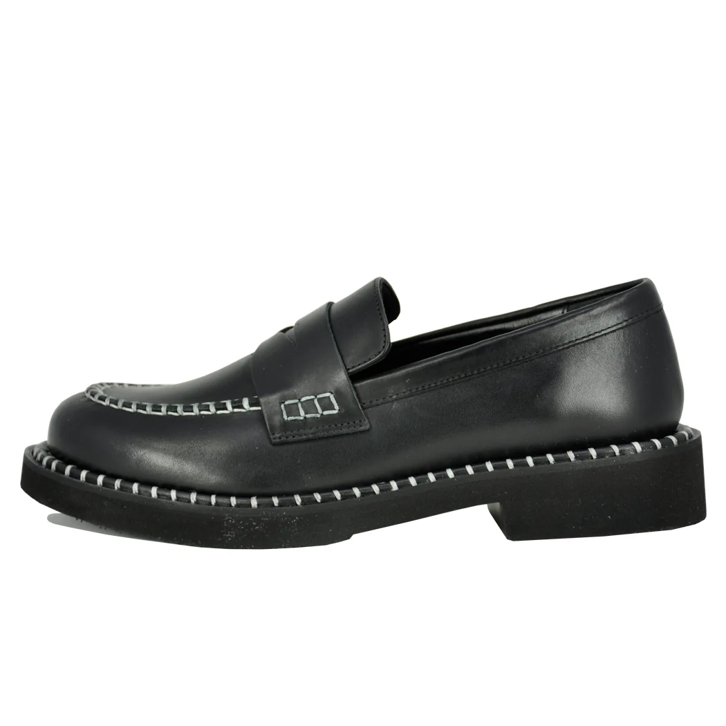Potter Leather White Stitch Loafer - Image 5