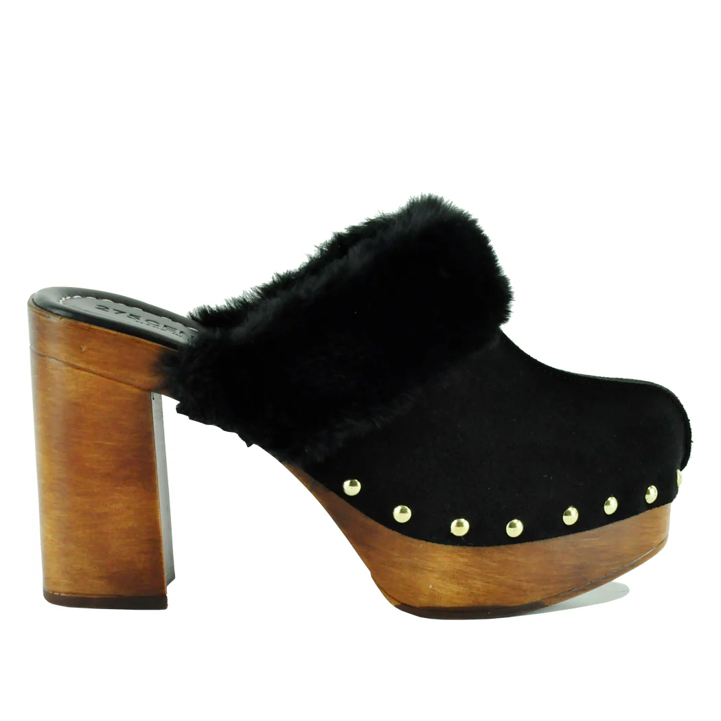 Princess Suede Fur Heel Clog - Image 2
