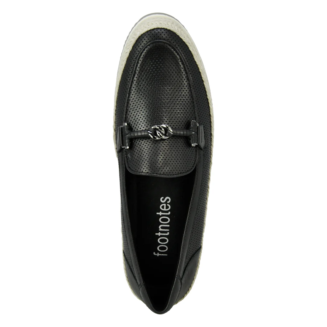 Quarzi Leather Perforated Flat Espadrille - Image 3