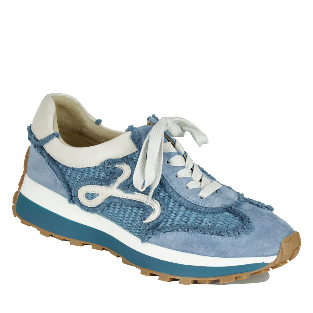 Quiton Raffia Ripped Tie Sneaker