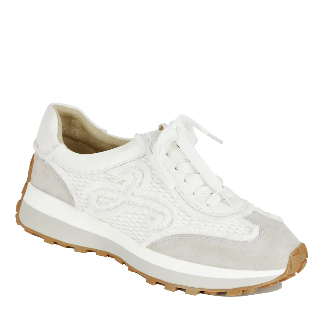Quiton Raffia Ripped Tie Sneaker