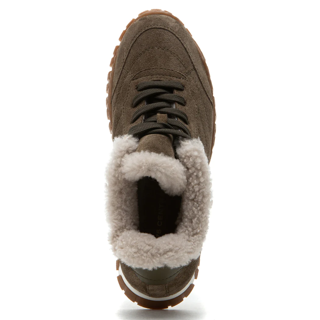 Qutie Suede Fur Lace Up Sneaker - Image 3