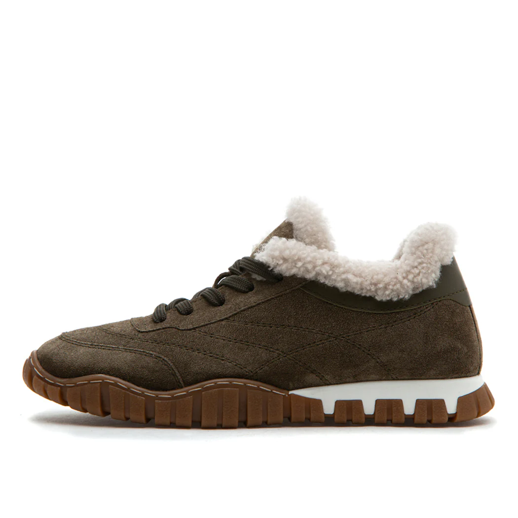 Qutie Suede Fur Lace Up Sneaker - Image 4