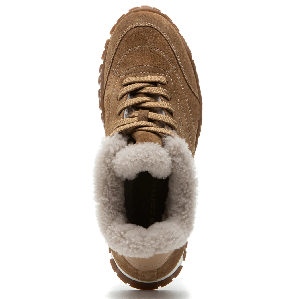 Qutie Suede Fur Lace Up Sneaker - Image 3