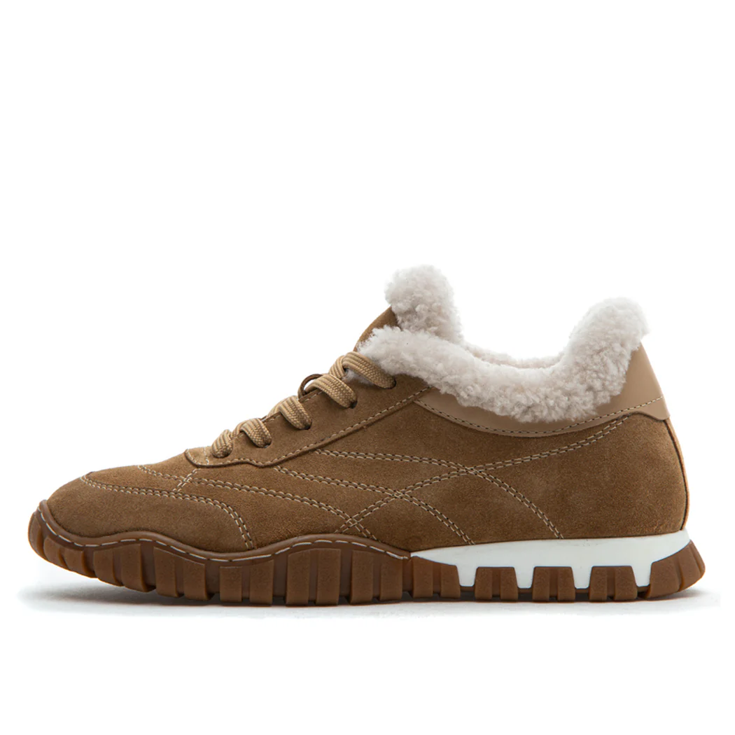 Qutie Suede Fur Lace Up Sneaker - Image 4