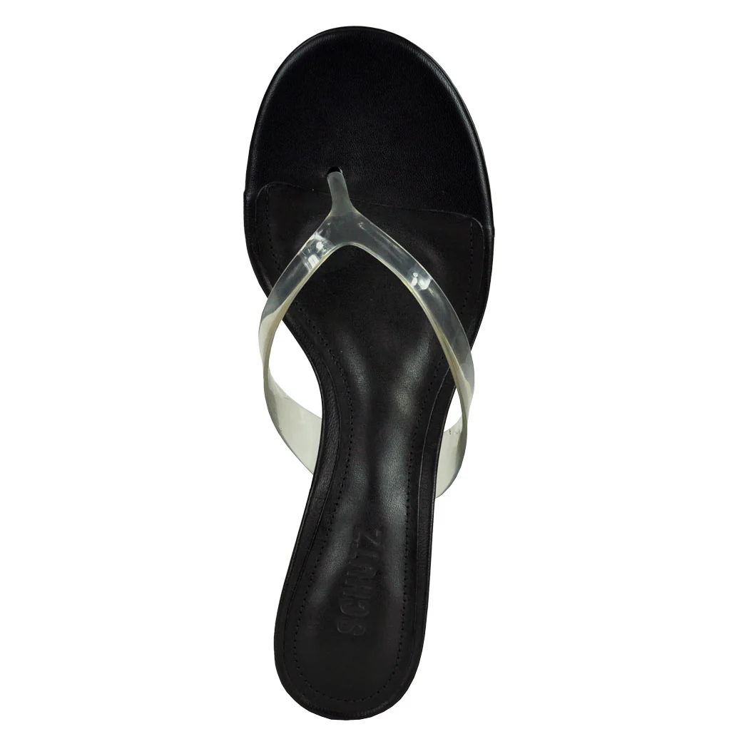 Roslyn Leather Vinyl Wedge Thong - Image 3