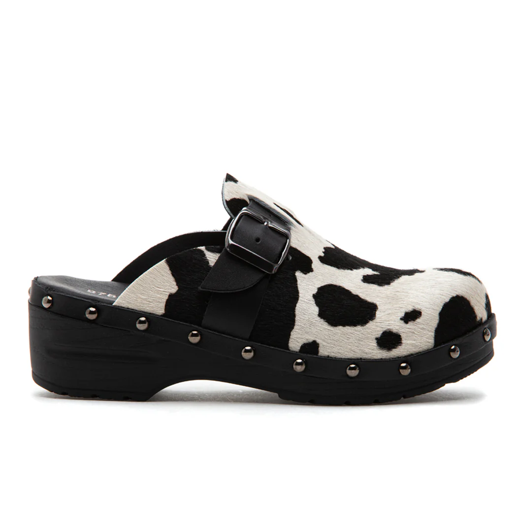 Savett Cow Wood Clog - Image 2