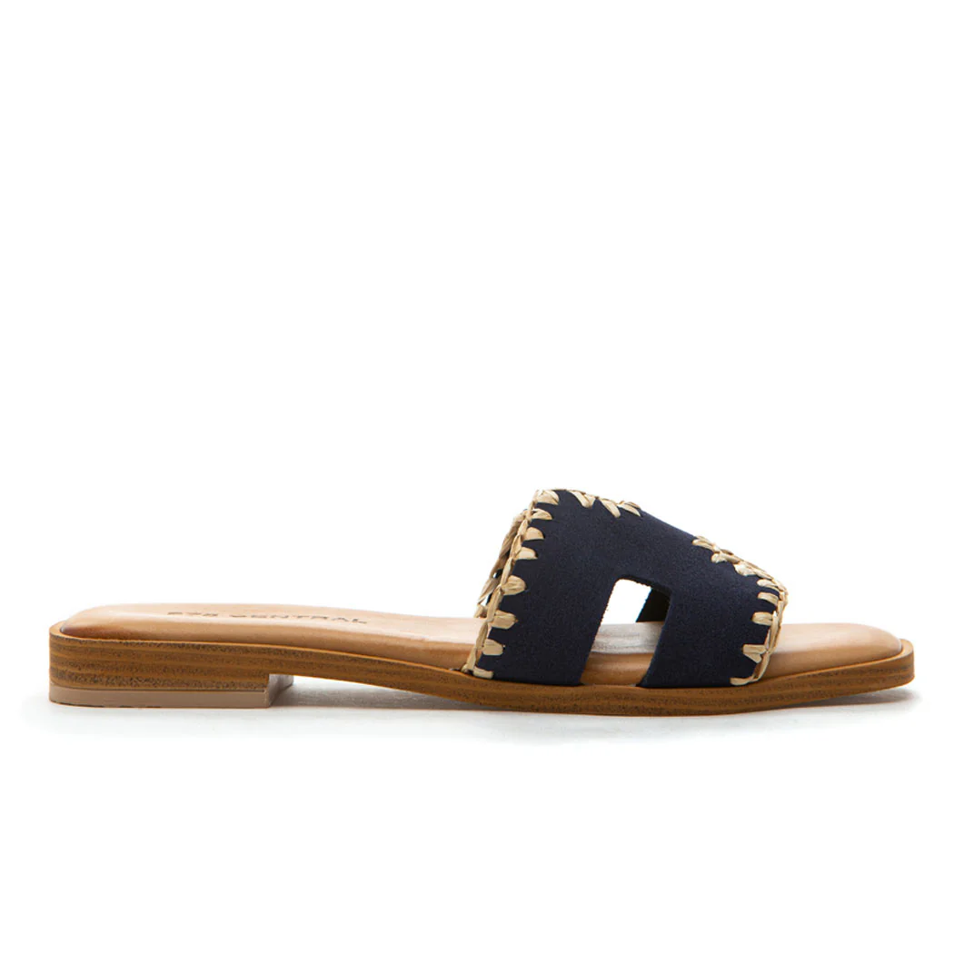 Selena Suede Flat Slide - Image 2