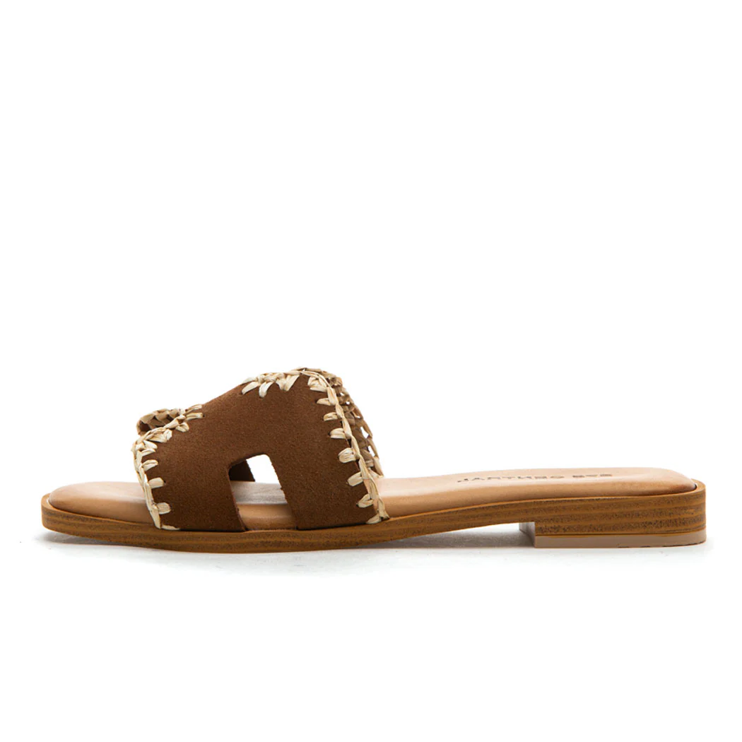 Selena Suede Flat Slide - Image 4