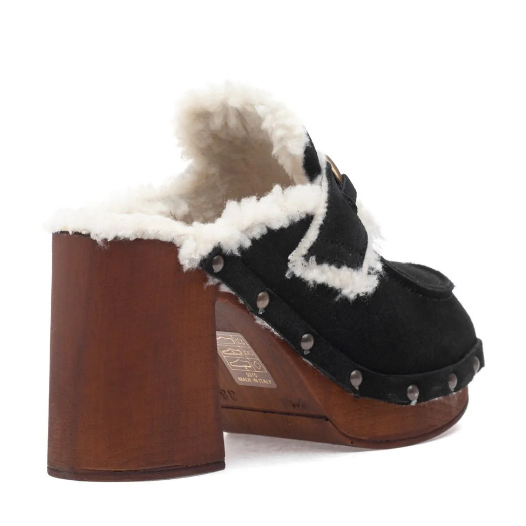 Sennett Suede Chain Heel Clog - Image 5