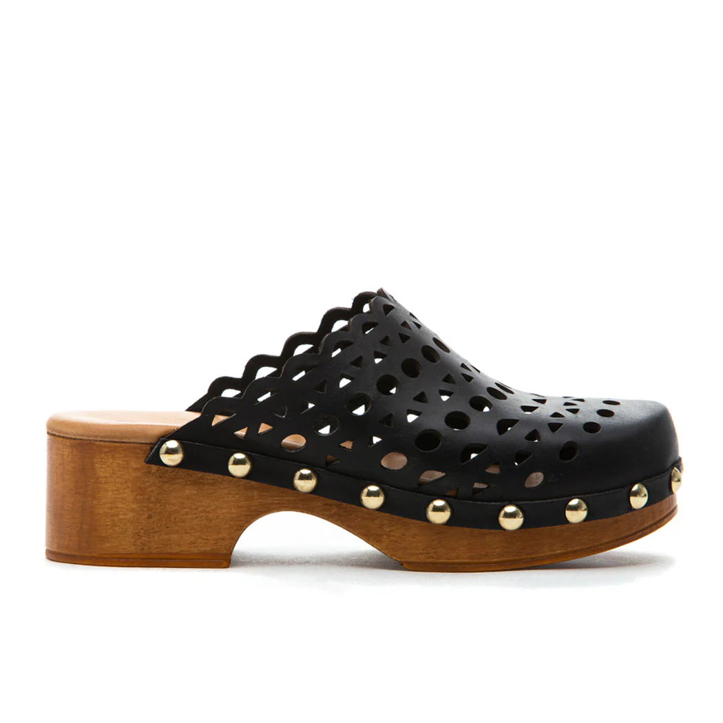 Serena Leather Cut Out Clog - Image 2