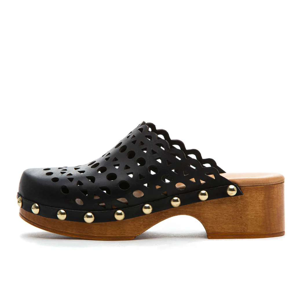 Serena Leather Cut Out Clog - Image 4