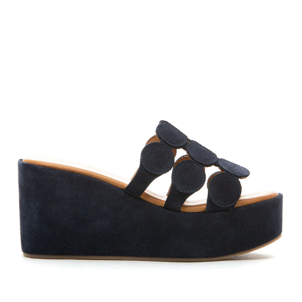 Shammy Suede Circles Wedge Slide - Image 2