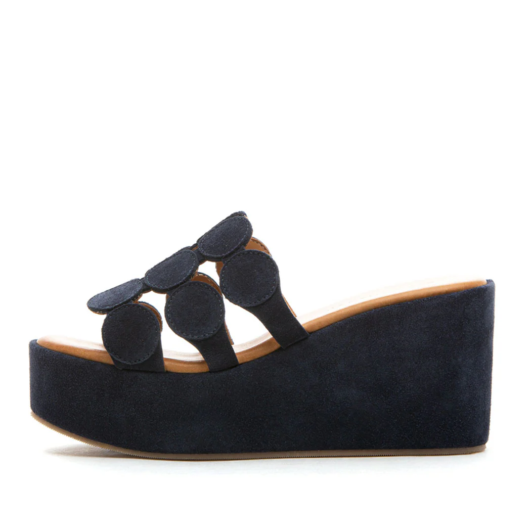 Shammy Suede Circles Wedge Slide - Image 4